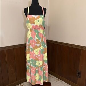 Sanctuary Smocked Floral Maxi Dress - Multicolor. Size Small NWT